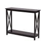 Sarantino Isla X-Frame Console Table - Espresso thumbnail 1