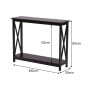 Sarantino Isla X-Frame Console Table - Espresso thumbnail 4