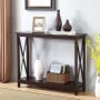 Sarantino Isla X-Frame Console Table - Espresso thumbnail 8
