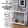 Sarantino Isla X-Frame Console Table in White thumbnail 9