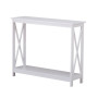 Sarantino Isla X-Frame Console Table in White thumbnail 1