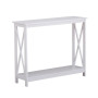 Sarantino Isla X-Frame Console Table in White thumbnail 2