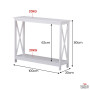 Sarantino Isla X-Frame Console Table in White thumbnail 3