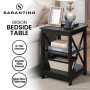 Sarantino Orson 2-Tier Bedside Table - Black thumbnail 3