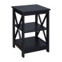 Sarantino Orson 2-Tier Bedside Table - Black thumbnail 1