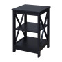 Sarantino Orson 2-Tier Bedside Table - Black thumbnail 2