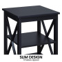 Sarantino Orson 2-Tier Bedside Table - Black thumbnail 9