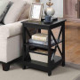 Sarantino Orson 2-Tier Bedside Table - Black thumbnail 10