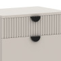 Sarantino Tessa Fluted 2-Drawer Bedside Table - Taupe thumbnail 4