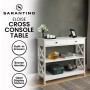 Sarantino Eloise Cross Console Table - White thumbnail 10