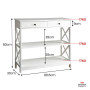 Sarantino Eloise Cross Console Table - White thumbnail 3