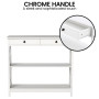 Sarantino Eloise Cross Console Table - White thumbnail 7