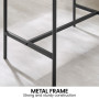 Sarantino Cecil Slender Fluted Bedside Table - Black thumbnail 8