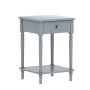 Sarantino Esther Bedside Table with Drawer - Grey thumbnail 1