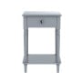 Sarantino Esther Bedside Table with Drawer - Grey thumbnail 2