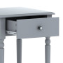 Sarantino Esther Bedside Table with Drawer - Grey thumbnail 5