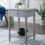 Sarantino Esther Bedside Table with Drawer - Grey thumbnail 8