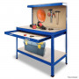 2-Layered Work Bench Garage Storage Table Tool Shop Shelf Blue thumbnail 11