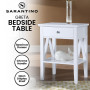 Sarantino Greta Bedside Table with Drawer - White thumbnail 9