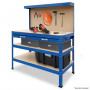 3-Layered Work Bench Garage Storage Table Tool Shop Shelf Blue thumbnail 12