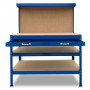 3-Layered Work Bench Garage Storage Table Tool Shop Shelf Blue thumbnail 3