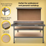 3-Layered Work Bench Garage Storage Table Tool Shop Shelf Silver thumbnail 10