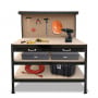 3-Layered Work Bench Garage Storage Table Tool Shop Shelf thumbnail 1