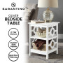 Sarantino Oliver 2-Tier Bedside Table - White thumbnail 9