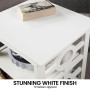 Sarantino Oliver 2-Tier Bedside Table - White thumbnail 7