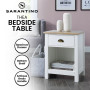 Sarantino Thea Bedside Table - White/Natural thumbnail 9