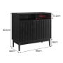Sarantino Eleni 2-Door Sideboard - Black thumbnail 3