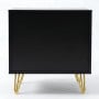Sarantino Diego Bedside Table Night Stand with 2 Drawers - Black thumbnail 9