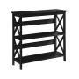 Sarantino Lucas 3-Tier Bookshelf Display Rack in Black thumbnail 1
