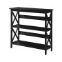 Sarantino Lucas 3-Tier Bookshelf Display Rack in Black thumbnail 3