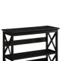 Sarantino Lucas 3-Tier Bookshelf Display Rack in Black thumbnail 4