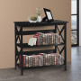 Sarantino Lucas 3-Tier Bookshelf Display Rack in Black thumbnail 9
