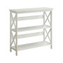 Sarantino Lucas 3-Tier Bookshelf Display Rack in White thumbnail 1