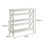 Sarantino Lucas 3-Tier Bookshelf Display Rack in White thumbnail 2