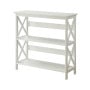 Sarantino Lucas 3-Tier Bookshelf Display Rack in White thumbnail 3
