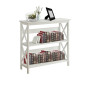 Sarantino Lucas 3-Tier Bookshelf Display Rack in White thumbnail 7