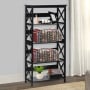 Sarantino Daphne 5-Tier Cross Panel Bookshelf thumbnail 10