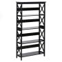 Sarantino Daphne 5-Tier Cross Panel Bookshelf thumbnail 1