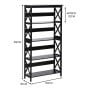 Sarantino Daphne 5-Tier Cross Panel Bookshelf thumbnail 2