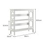 Sarantino Laurel 3-Tier Bookshelf Display Rack in White thumbnail 2