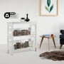 Sarantino Laurel 3-Tier Bookshelf Display Rack in White thumbnail 9