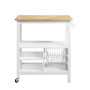 Sarantino Carina Wooden Kitchen Cart Microwave Stand thumbnail 1