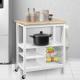 Sarantino Carina Wooden Kitchen Cart Microwave Stand thumbnail 4