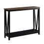 Sarantino Cielo 2-Tier Console Table Dark Walnut thumbnail 1
