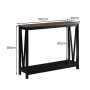 Sarantino Cielo 2-Tier Console Table Dark Walnut thumbnail 2