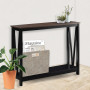 Sarantino Cielo 2-Tier Console Table Dark Walnut thumbnail 8